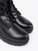 Černé šněrovací dámské kotníkové boty